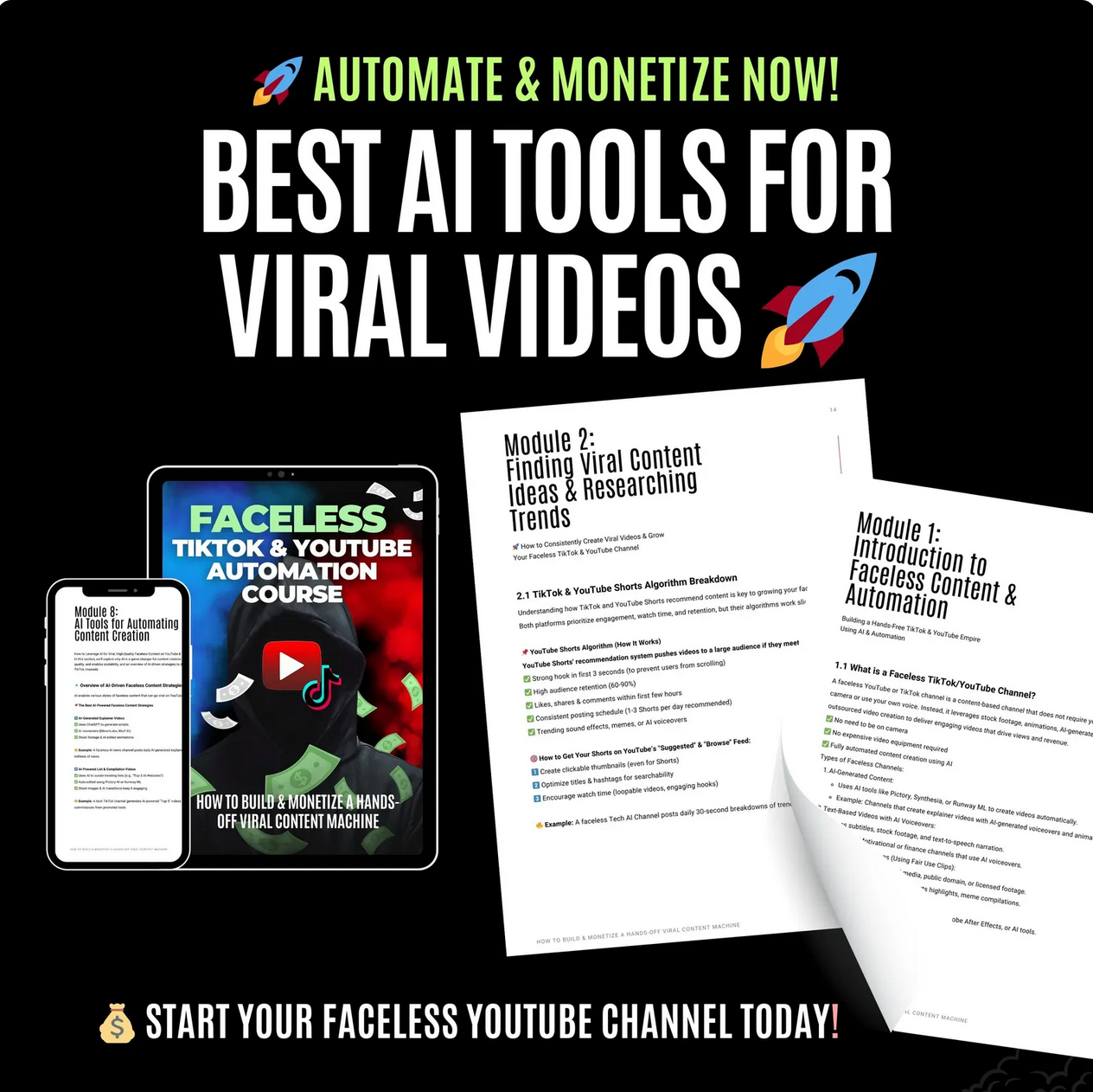 Faceless Automation Course ($10k+/mo)